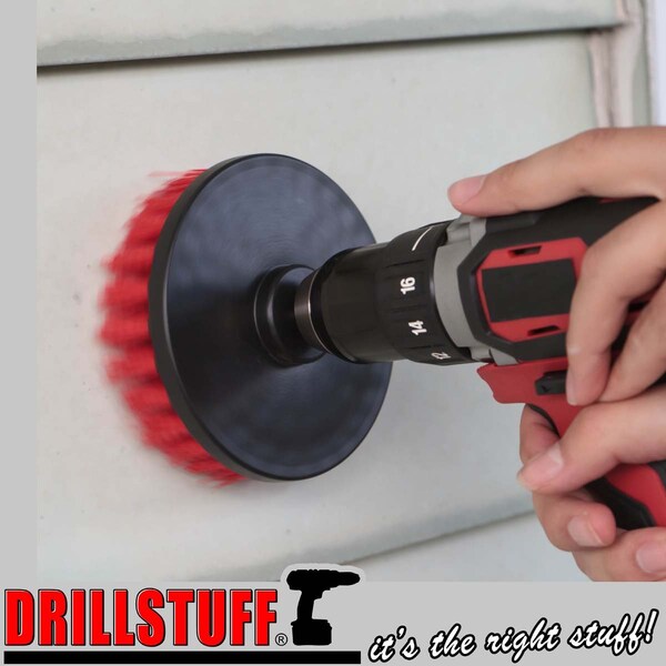 Cepillo de Poder para Taladro Drillstuff - Piscinas de Concreto, Baños de Pájaros, Fuente de Jardín - 5IN-S-R-QC-DS