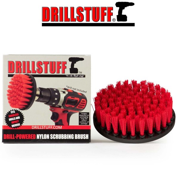 Cepillo de Poder para Taladro Drillstuff - Piscinas de Concreto, Baños de Pájaros, Fuente de Jardín - 5IN-S-R-QC-DS