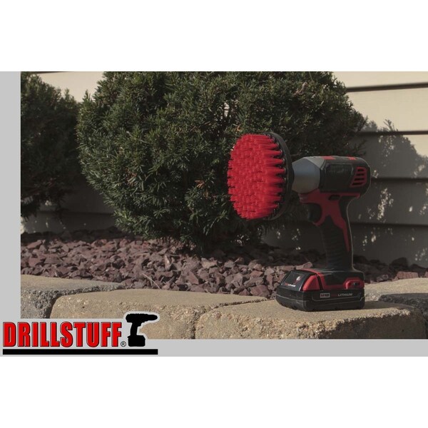 Cepillo de Poder para Taladro Drillstuff - Piscinas de Concreto, Baños de Pájaros, Fuente de Jardín - 5IN-S-R-QC-DS