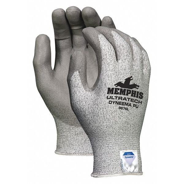 Guantes recubiertos resistentes al corte Mcr Safety, Nivel de corte A3, gris, XL - VP9676XL