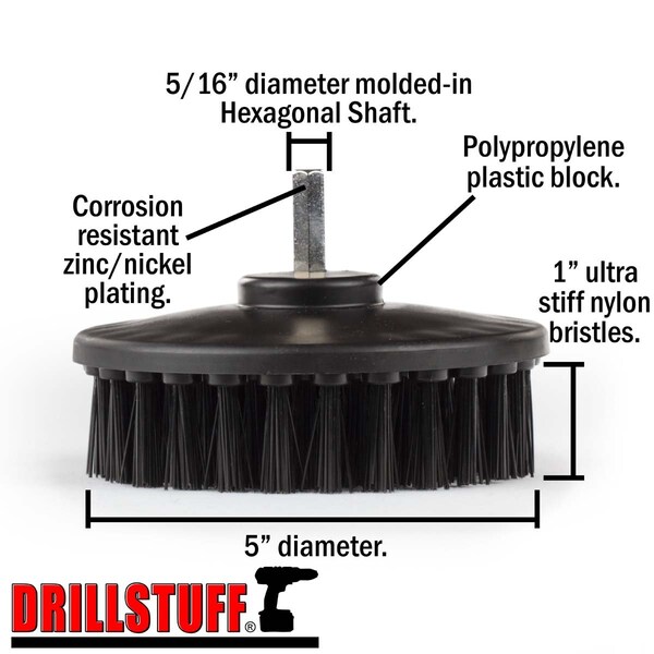 Accesorios para BBQ de Drillstuff - Cepillo para parrilla - Herramientas para parrilla - Alternativa de cepillo de alambre - 5IN-S-K-H-DS