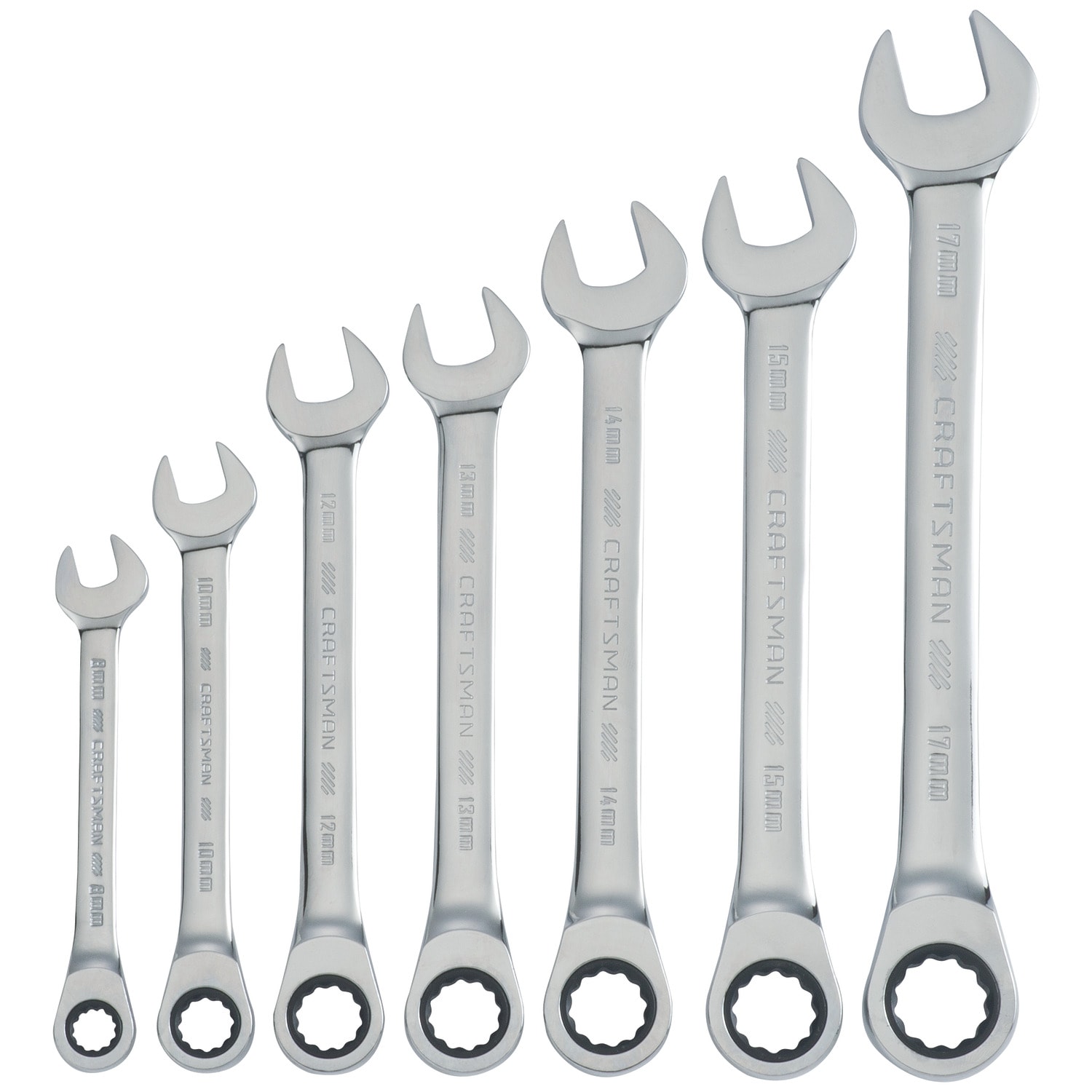Juego de 7 llaves de trinquete métricas CRAFTSMAN CMMT87019