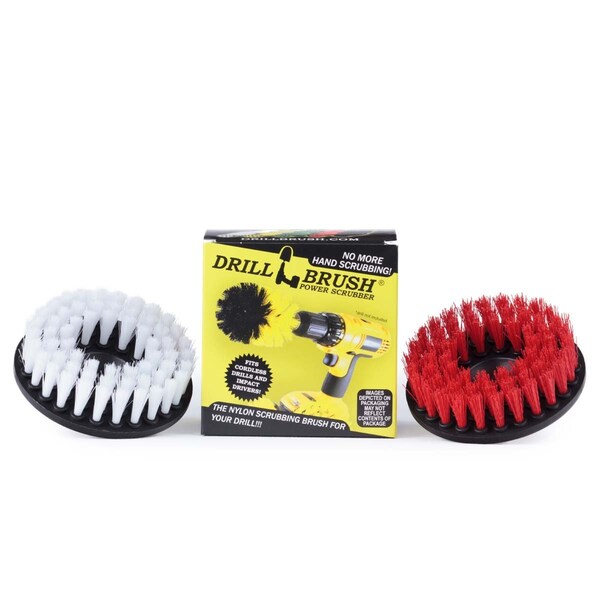 Cepillo Para Taladro Power Scrubber de Useful Products 5 pulgadas de ancho 5 pulgadas de largo, variedad - 5IN-S-RW-H-DB