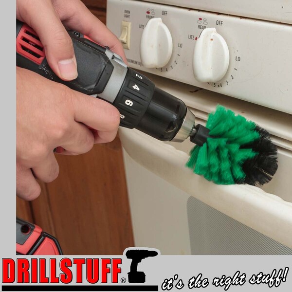 Accesorios de cocina Drillstuff - Suministros de limpieza - Cepillo para taladro - Estufa - Horno - G-M-QC-DS