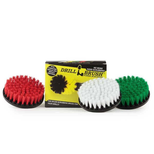 Cepillo de Taladro Power Scrubber de Useful Products 7 pulgadas de ancho 5 pulgadas de largo, variedad - 5IN-S-GRW-QC-DB