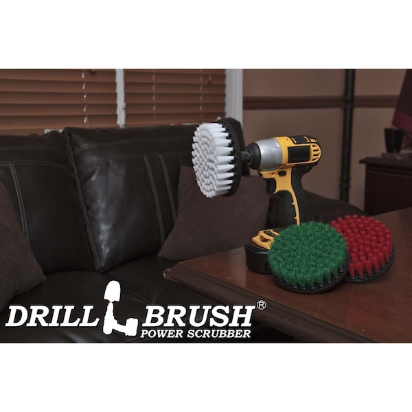 Cepillo de Taladro Power Scrubber de Useful Products 7 pulgadas de ancho 5 pulgadas de largo, variedad - 5IN-S-GRW-QC-DB