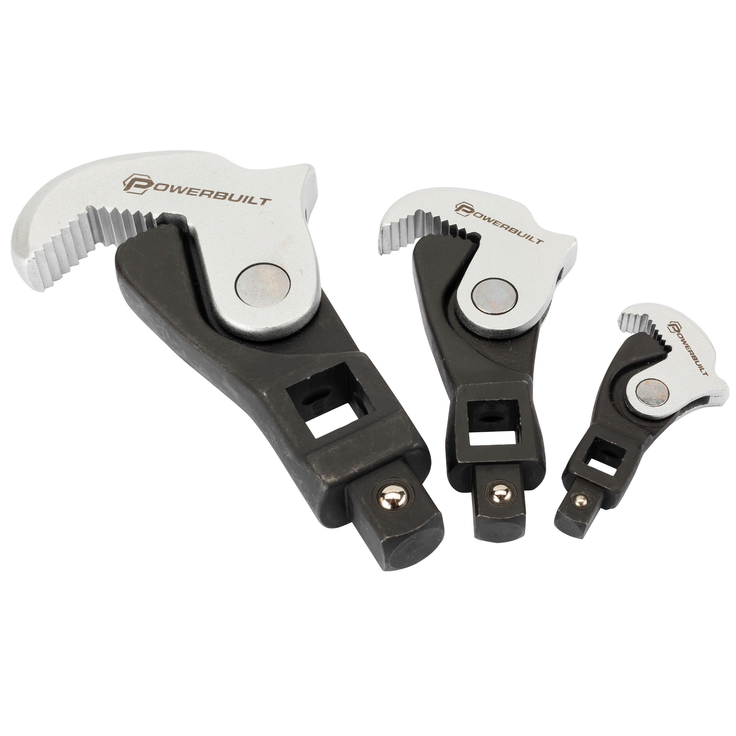 Juego de llaves ajustables Spring Crowfoot Wrenches de Powerbuilt 1.12 pulgadas 3 piezas - Modelo 642963
