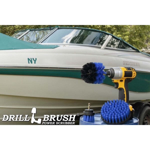 Cepillo Taladro Limpiador de Potencia Drill Brush Power Scrubber de Useful Products 5 pulgadas de ancho 5 pulgadas de largo, Azul - B-S-52O-QC-DB
