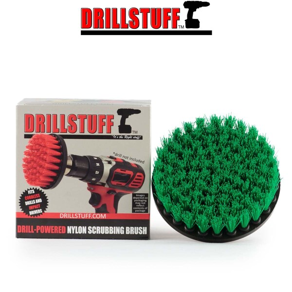 Suministros de limpieza Drillstuff - Accesorios de cocina - Cepillo para taladro - Estufa - Horno - 5IN-S-G-QC-DS