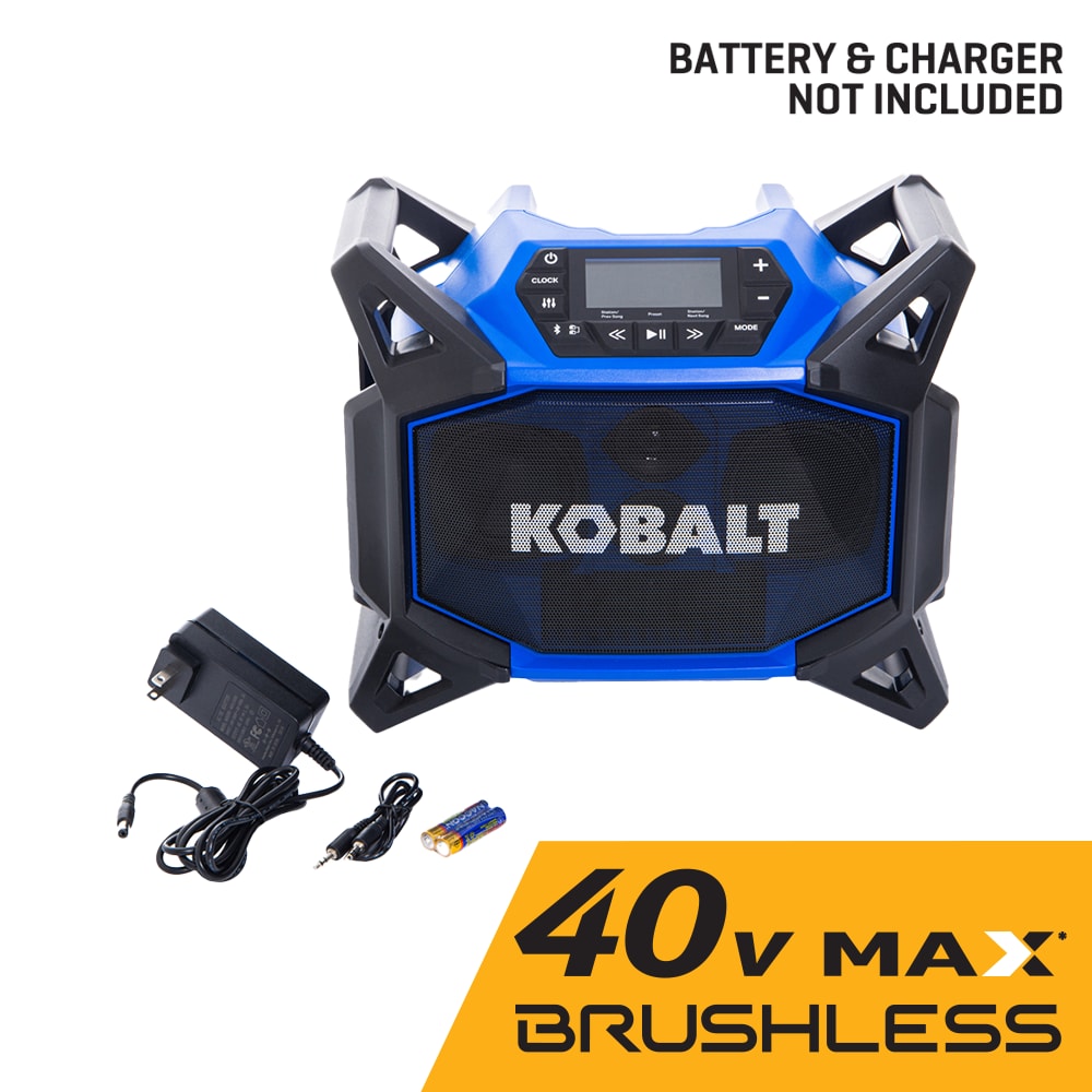 Radio para sitio de trabajo inalámbrico resistente al agua con Bluetooth Kobalt de 40 voltios KJR 1040-03