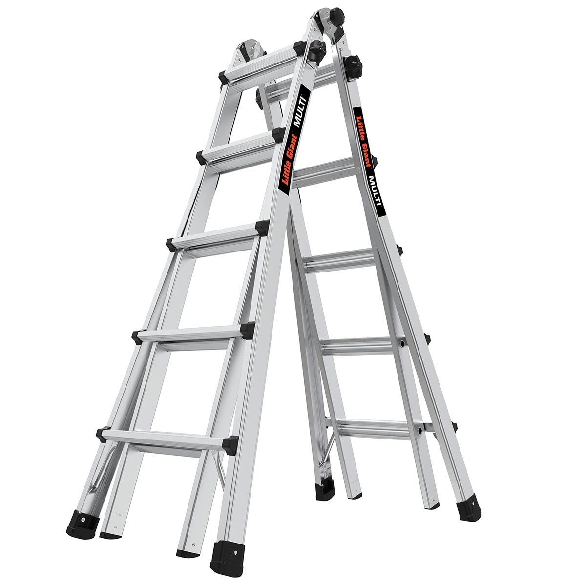Escalera telescópica multiposición Little Giant Ladders Multi M22 con alcance de 22 pies y capacidad de carga de 300 lbs. Modelo 16522-002 - Tipo 1A