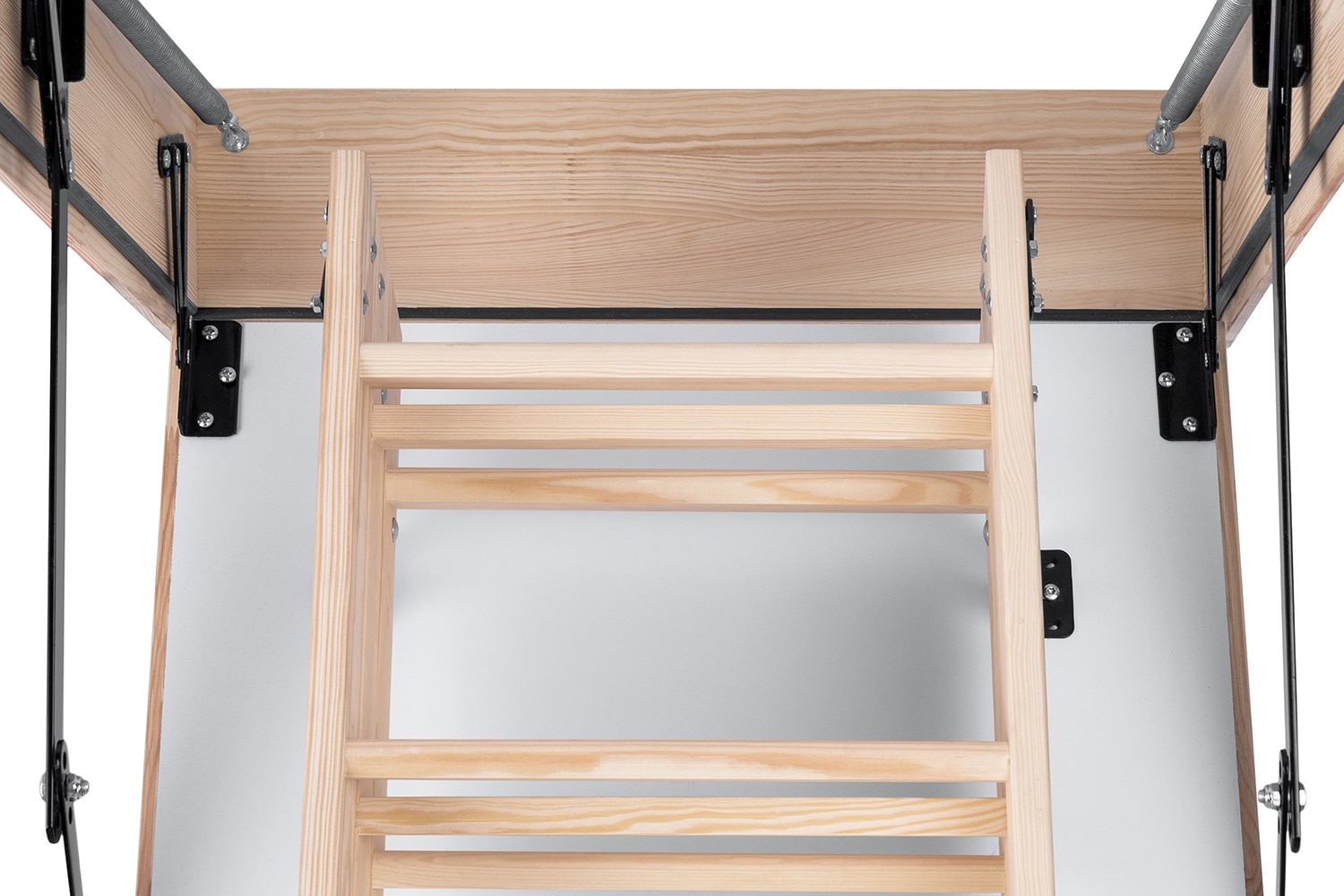 Escalera plegable de ático con aislamiento de madera STAIRLUXE de 7 a 9.18 pies (abertura bruta: 22.44 pulgadas x 44.1 pulgadas) con capacidad de 352 libras GLOB4321110