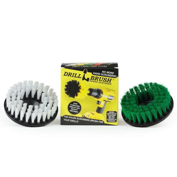 Cepillo Limpiador de Potencia Drill Brush de Useful Products, 5 pulgadas de Ancho y 5 pulgadas de Largo, Variedad - 5IN-S-GW-H-DB