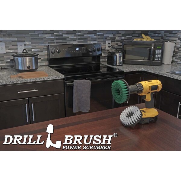 Cepillo Limpiador de Potencia Drill Brush de Useful Products, 5 pulgadas de Ancho y 5 pulgadas de Largo, Variedad - 5IN-S-GW-H-DB