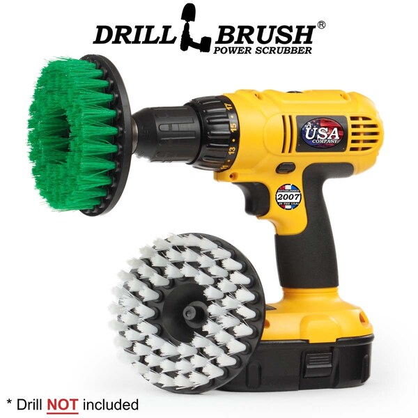 Cepillo Limpiador de Potencia Drill Brush de Useful Products, 5 pulgadas de Ancho y 5 pulgadas de Largo, Variedad - 5IN-S-GW-H-DB