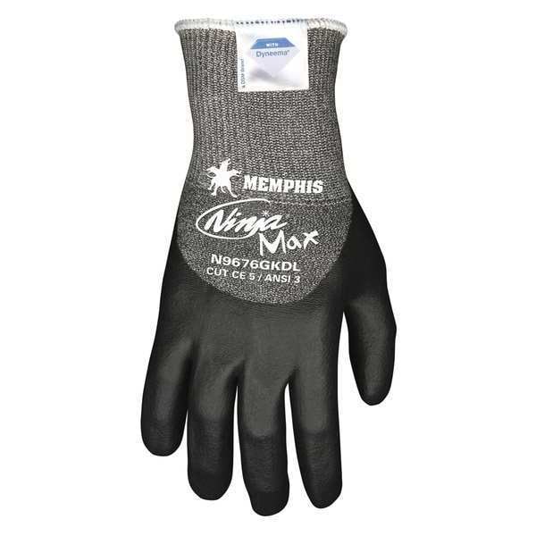 Mcr Safety Guantes Recubiertos Resistentes a Cortes, Nivel de Corte A3, 10 ga, Gris, Talla S - N9676GKDS