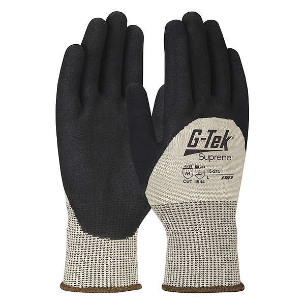 Guante resistente a cortes Pip, Nivel de corte A4, calibre 13, color beige/negro, 2XL - 15-215/XXL