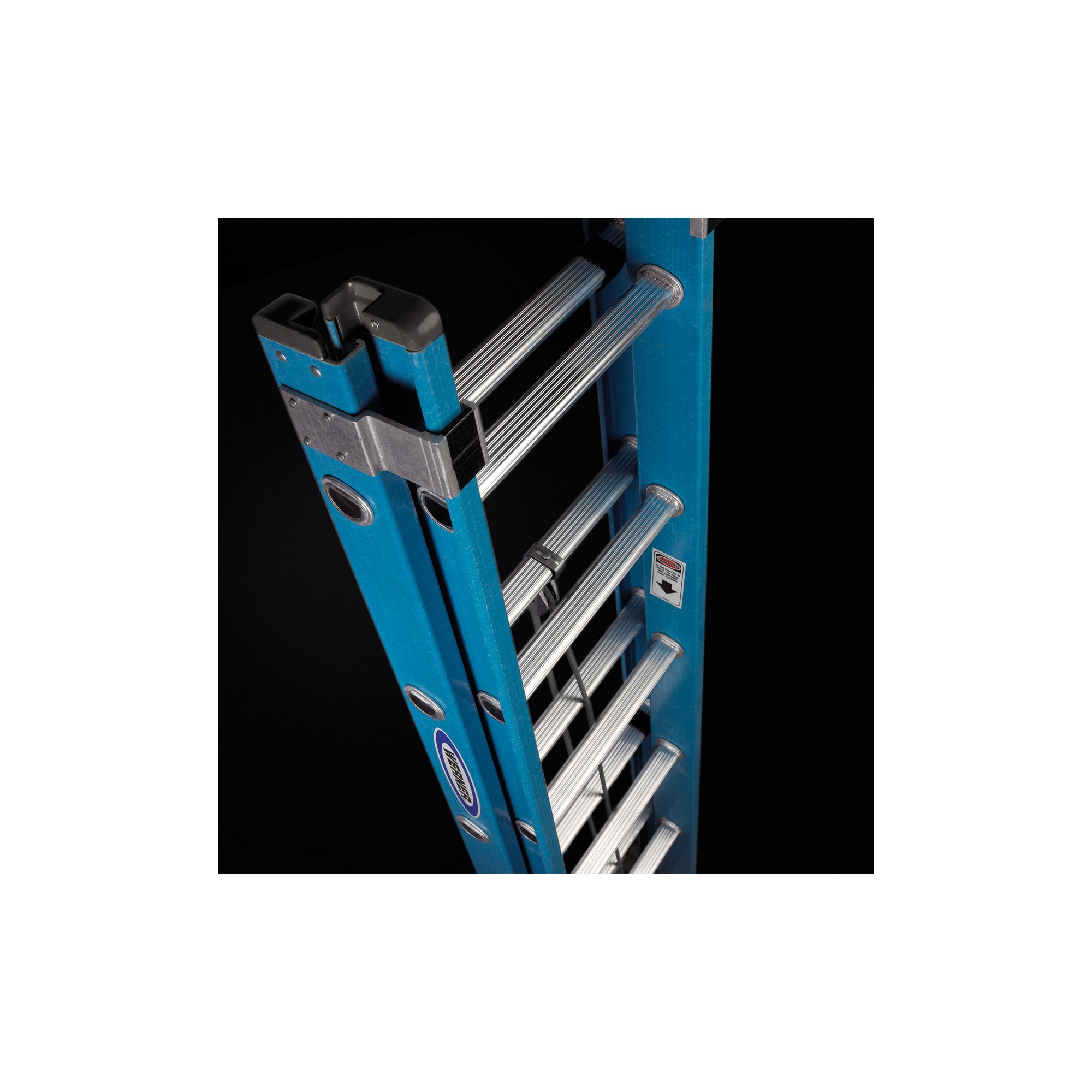 Escalera de extensión de fibra de vidrio tipo 1, capacidad de carga de 250 lb, modelo FE1020-2 de 20 pies (altura de alcance de 19 pies) de Werner FE1000-2