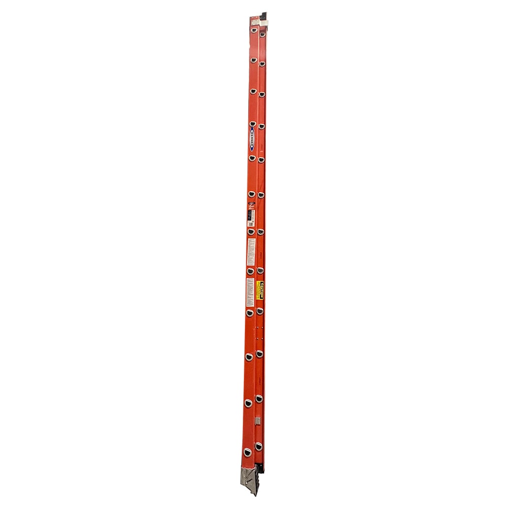 Escalera de extensión de capacidad de carga de 300 lb de fibra de vidrio tipo 1A de 24 pies (altura de alcance de 23 pies) Werner D6200-2. Escalera de extensión D6224-2.