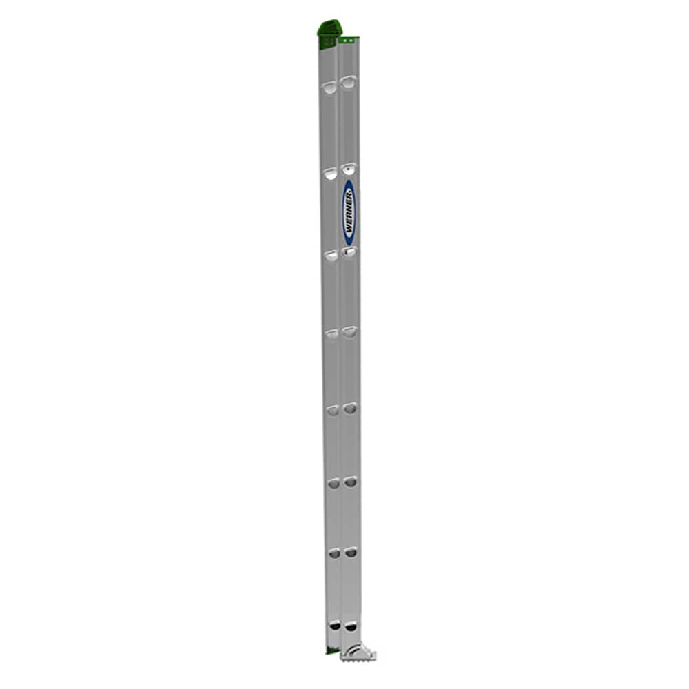 Escalera de extensión de aluminio tipo 2 Werner D1200-2 de 16 pies (15 pies de altura de alcance) - Capacidad de carga de 225 lbs. Escalera de extensión D1216-2
