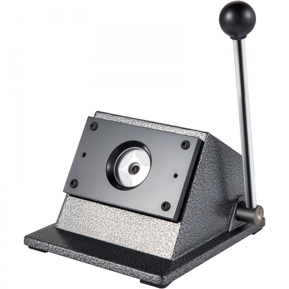 VEVOR Graphic Punch Die Cutter 1-1/4"/32mm Round Punch Die Cutter Cast Iron Manual Graphic Punch Press Button Badge Maker 0.05"/1.5mm Cut Thickness Graphic Die Cutter with Steel Blade for Badge Making - XZJYQ32MMRTZGLF0NV0