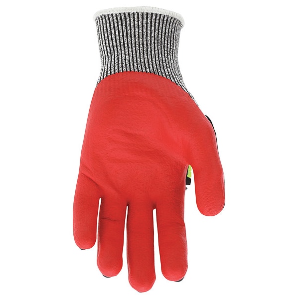 Guantes recubiertos Mcr Safety, Nivel de corte A4, 13 ga, Pimienta/Rojo/Sal, S - UT2953S
