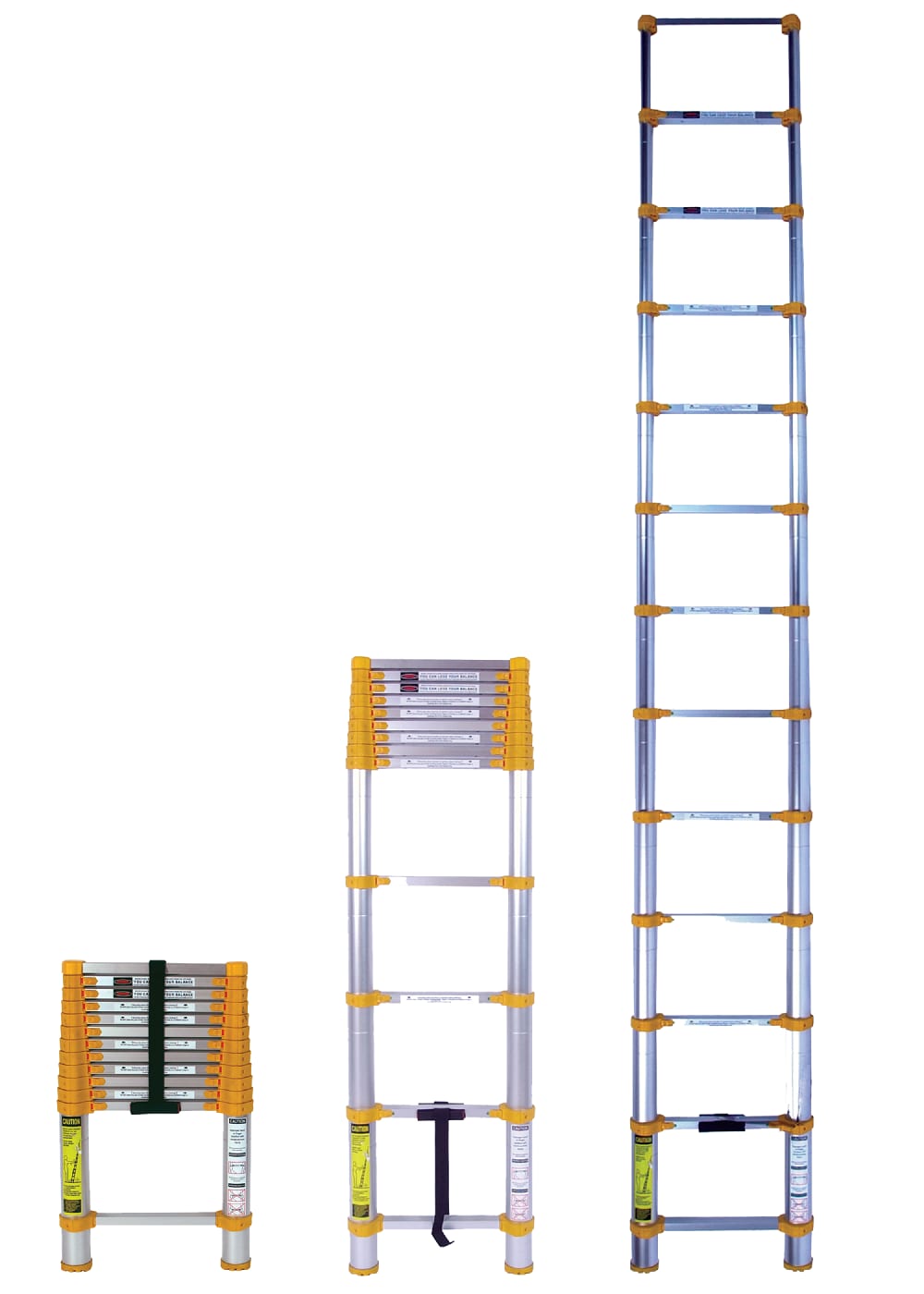 Escalera de extensión telescópica Xtend+Climb ANSI Certified 12.5 pies (16.5 pies de altura máxima) de aluminio tipo 1 con capacidad de carga de 250 lbs. Modelo 770P+.