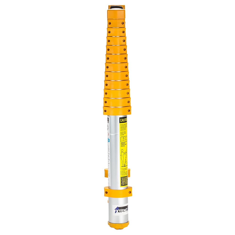 Escalera de extensión telescópica Xtend+Climb ANSI Certified 12.5 pies (16.5 pies de altura máxima) de aluminio tipo 1 con capacidad de carga de 250 lbs. Modelo 770P+.