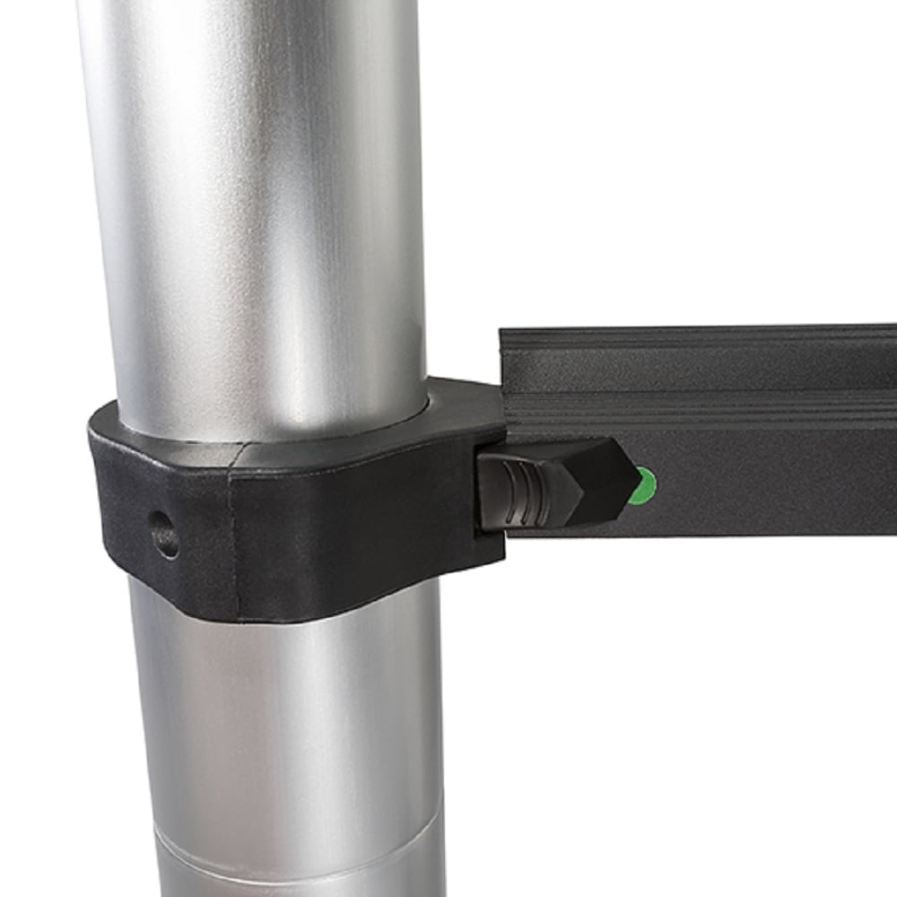 Escalera de extensión telescópica Xtend+Climb ANSI Certified de 15.5 pies (con alcance de altura de 19.5 pies) de aluminio Tipo 1A con capacidad de carga de 300 libras - Modelo CS155+/300