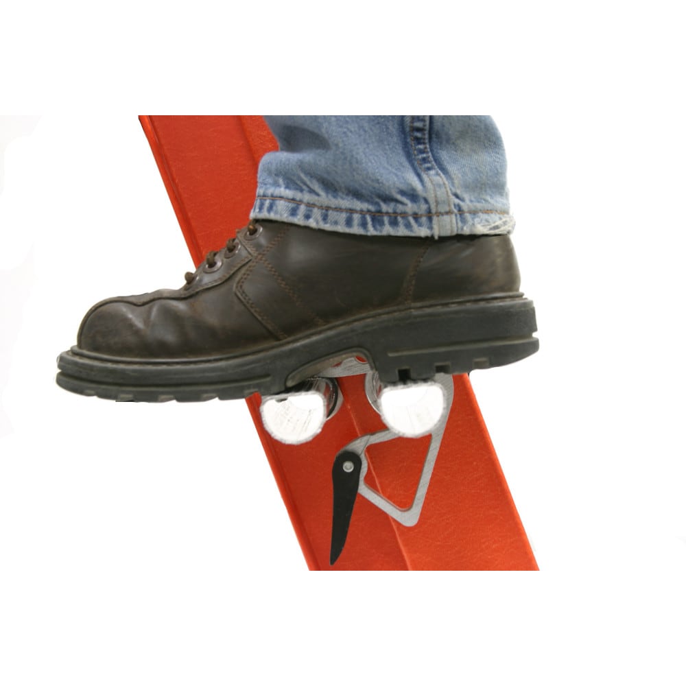 Escalera de extensión de fibra de vidrio Werner D6200 de 40 pies (altura alcanzable de 37 pies) tipo 1A con capacidad de carga de 300 lbs. Modelo de escalera de extensión D6240-2.
