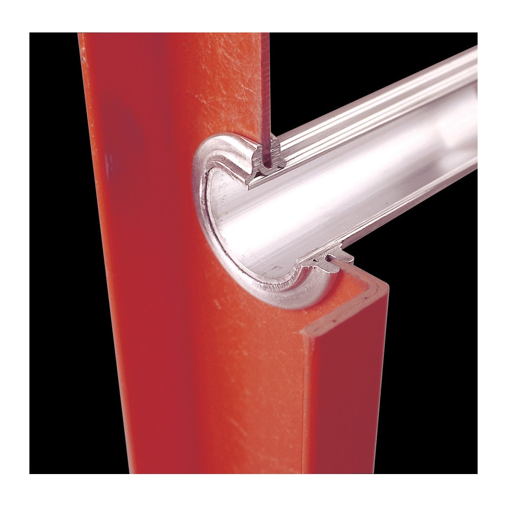 Escalera de extensión de fibra de vidrio Werner D6200 de 40 pies (altura alcanzable de 37 pies) tipo 1A con capacidad de carga de 300 lbs. Modelo de escalera de extensión D6240-2.
