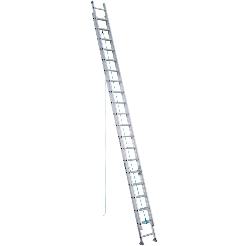 Escalera de extensión de aluminio Werner D1200-2 de 40 pies (altura de alcance de 37 pies) Tipo 2 - Capacidad de carga de 225 libras. Escalera de extensión D1240-2