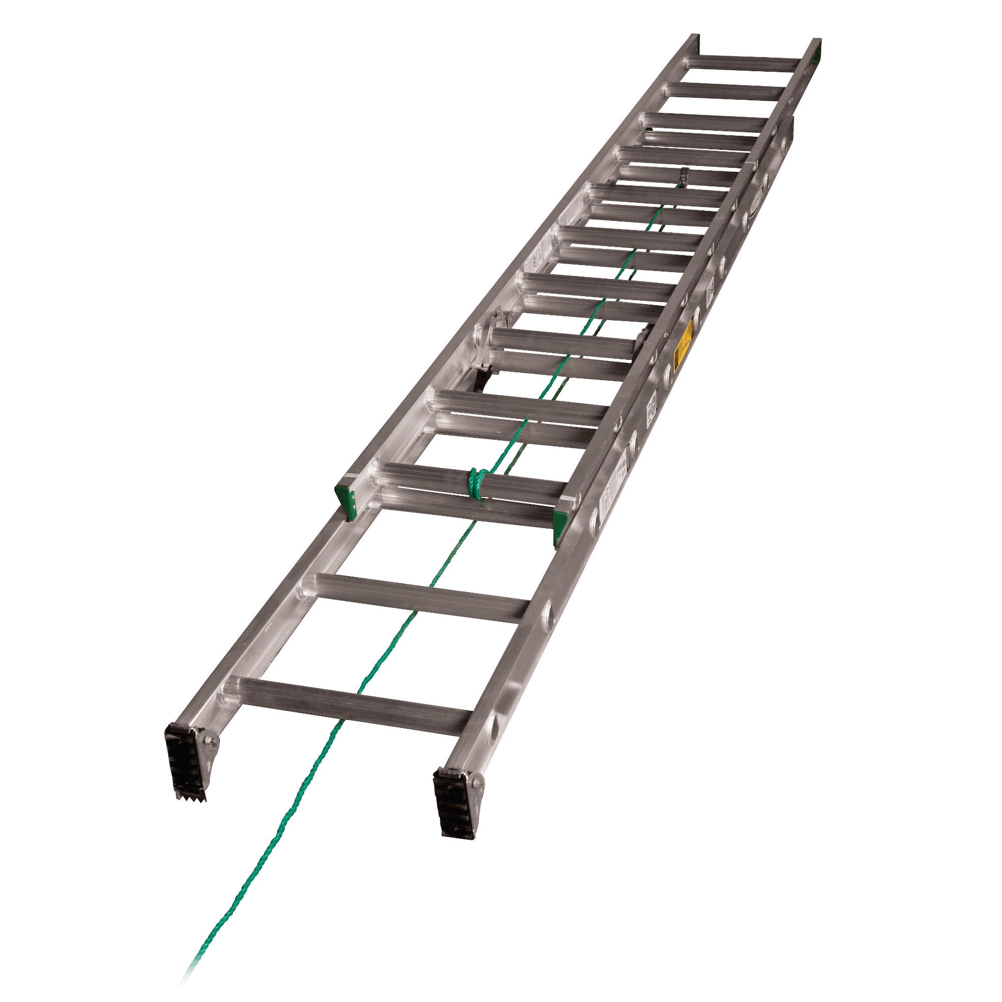 Escalera de extensión de aluminio Werner D1200-2 de 40 pies (altura de alcance de 37 pies) Tipo 2 - Capacidad de carga de 225 libras. Escalera de extensión D1240-2
