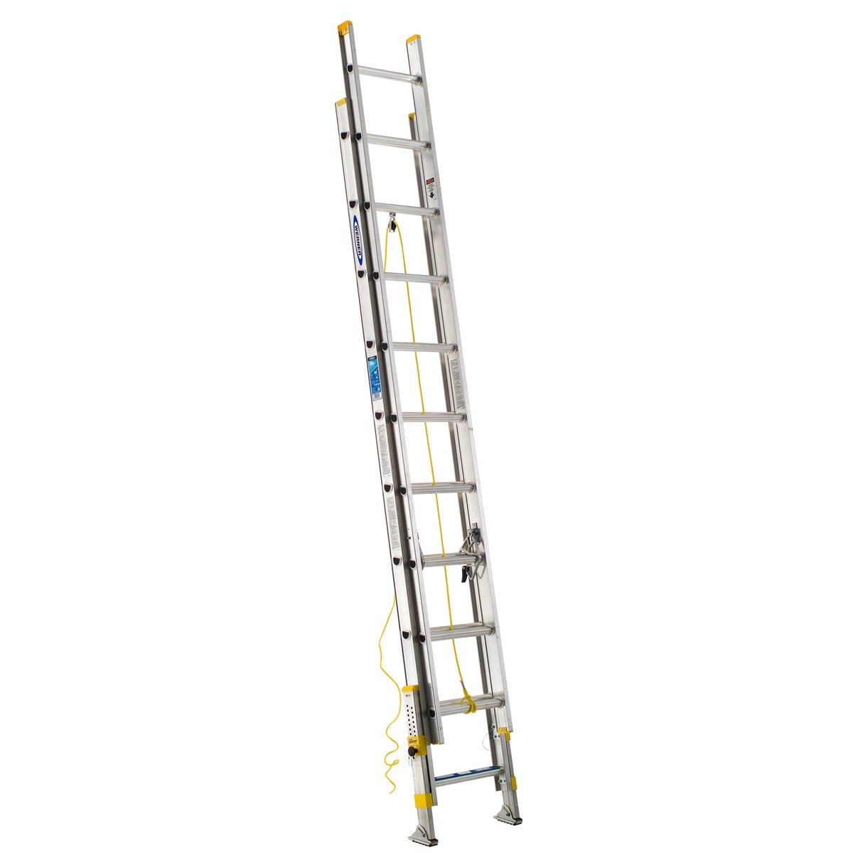 Escalera de extensión Werner Equalizer de 20 pies (19 pies de alcance) de aluminio Tipo 1 - Capacidad de carga de 250 lbs. Modelo D1820-2EQ