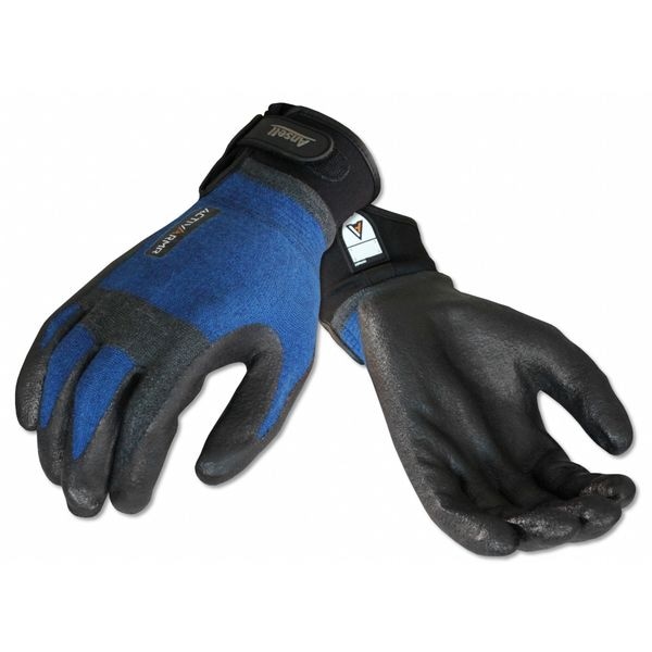 Guantes recubiertos resistentes a cortes Ansell, Nivel de corte A3, 18 ga, Azul, 10 - 97-002