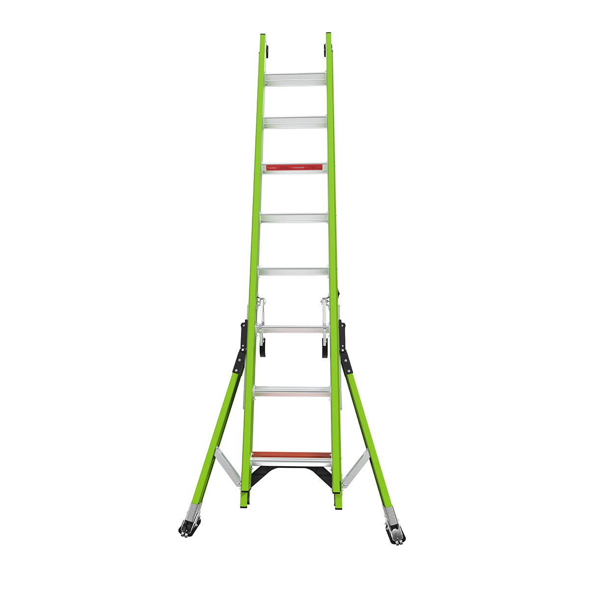 Escalera de extensión telescópica Little Giant Ladders Sumostance M16 16.0 pies (altura de alcance de 16.0 pies) Tipo 1AA de fibra de vidrio - Capacidad de carga de 375 lb. - Escalera de extensión telescópica 17216