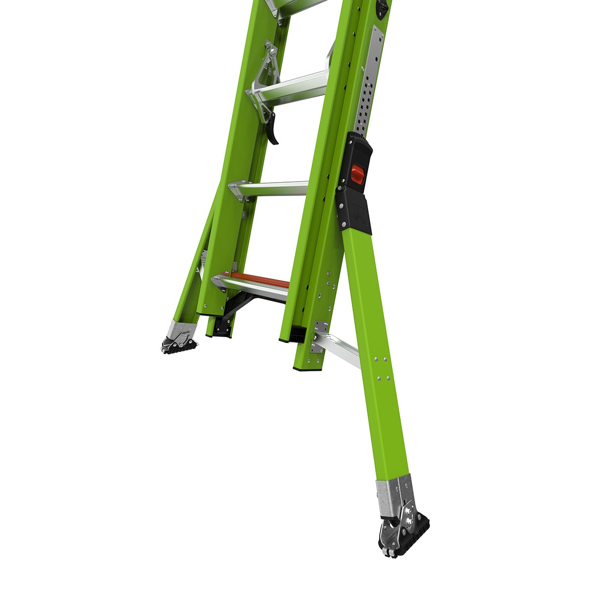 Escalera de extensión telescópica Little Giant Ladders Sumostance M16 16.0 pies (altura de alcance de 16.0 pies) Tipo 1AA de fibra de vidrio - Capacidad de carga de 375 lb. - Escalera de extensión telescópica 17216