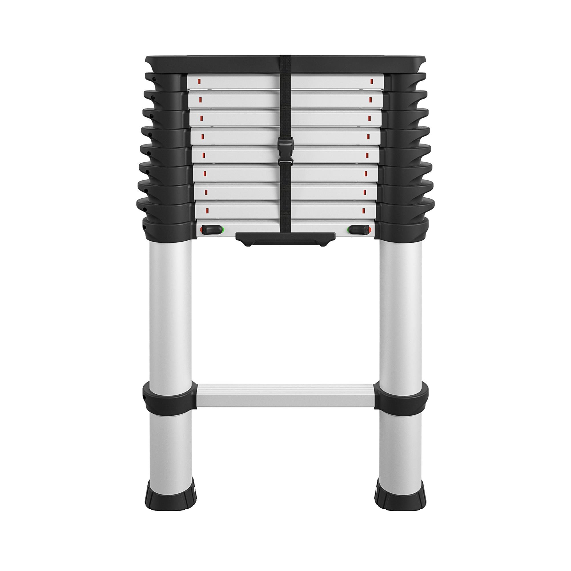 Escalera de extensión telescópica de aluminio Cosco SmartClose de 10.65 pies (14 pies de altura máxima) Tipo 1A - Capacidad de carga de 300 libras Escalera de extensión 20811T1ASE