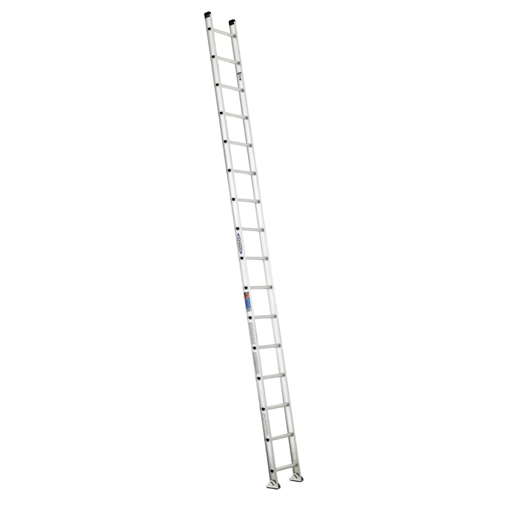 Escalera de extensión recta de aluminio Tipo 1A de 16 pies (altura de alcance de 18 pies) 300 lbs de capacidad de carga modelo D1500-1 de Werner D1516-1