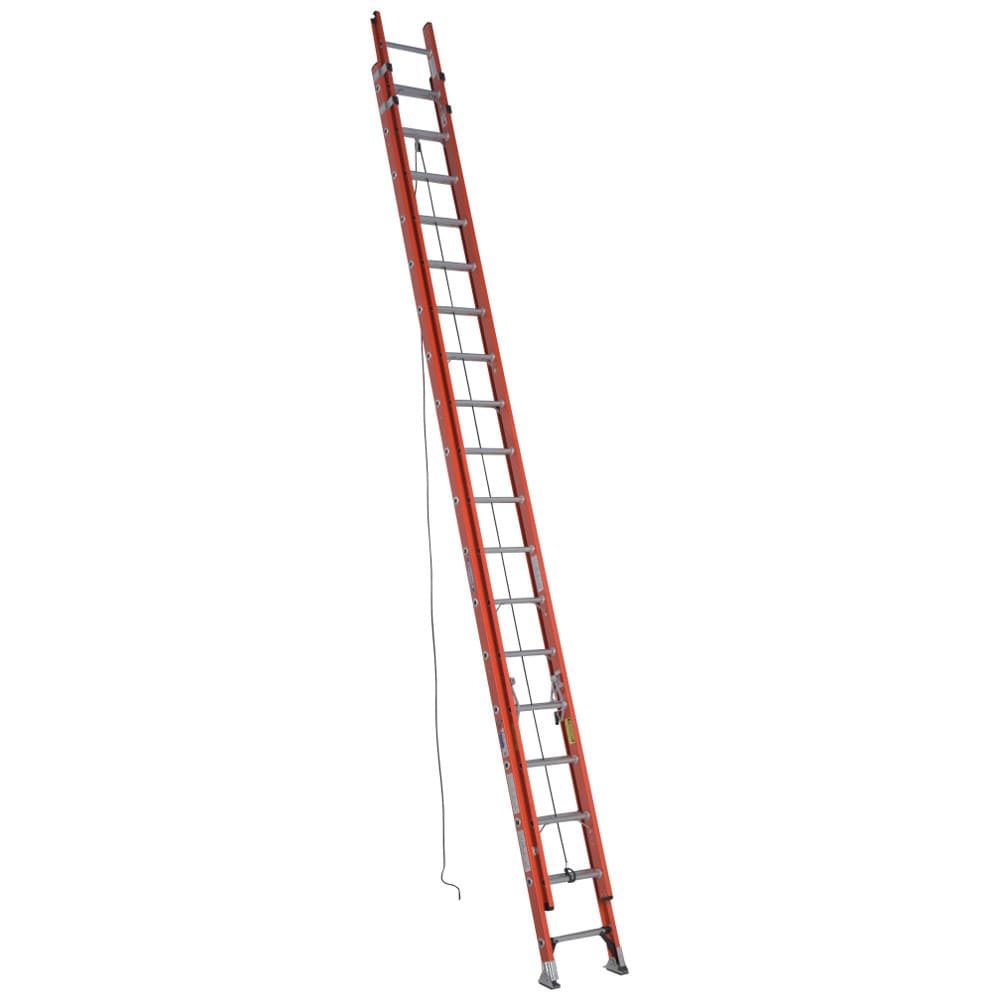 Escalera de extensión de capacidad de carga de 300 libras tipo 1A de fibra de vidrio Werner D6200-2 de 36 pies (altura máxima de alcance de 34 pies) - Escalera de extensión D6236-2