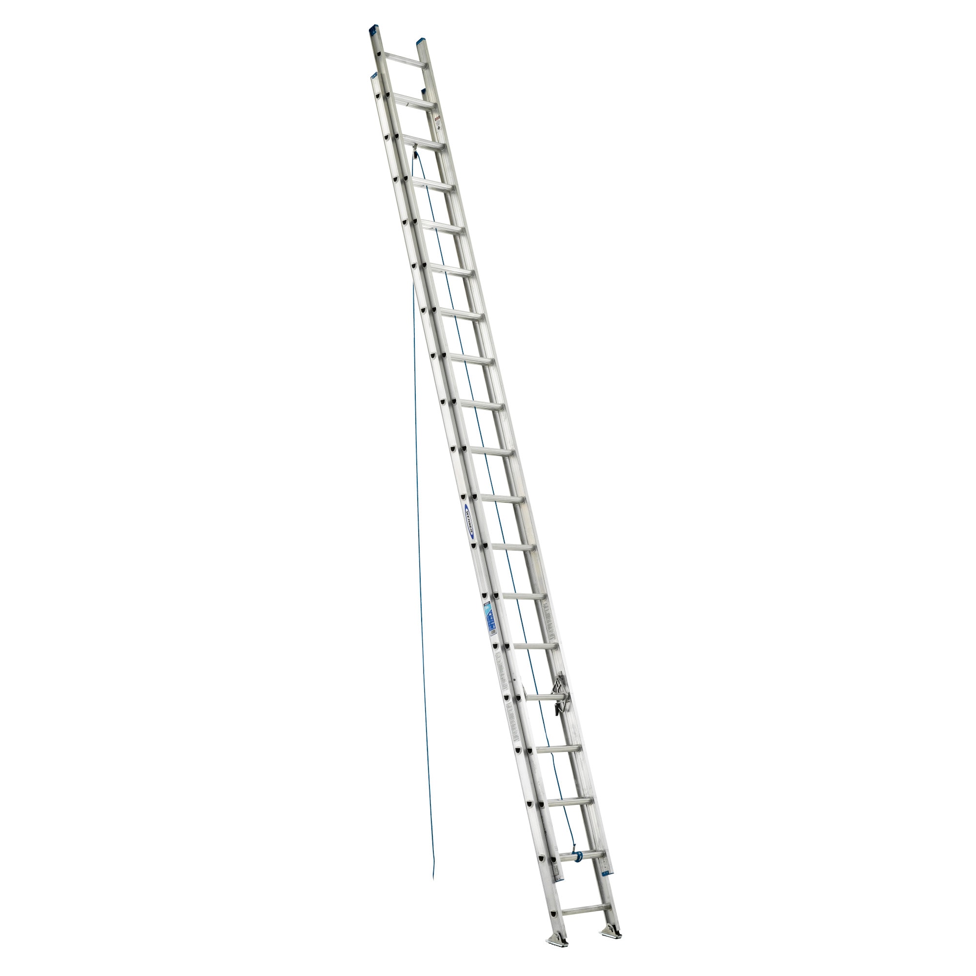 Escalera de extensión Werner D1300-2 de aluminio Tipo 1 con capacidad de carga de 250 lb y alcance de 34 pies (36 pies). Modelo D1336-2.