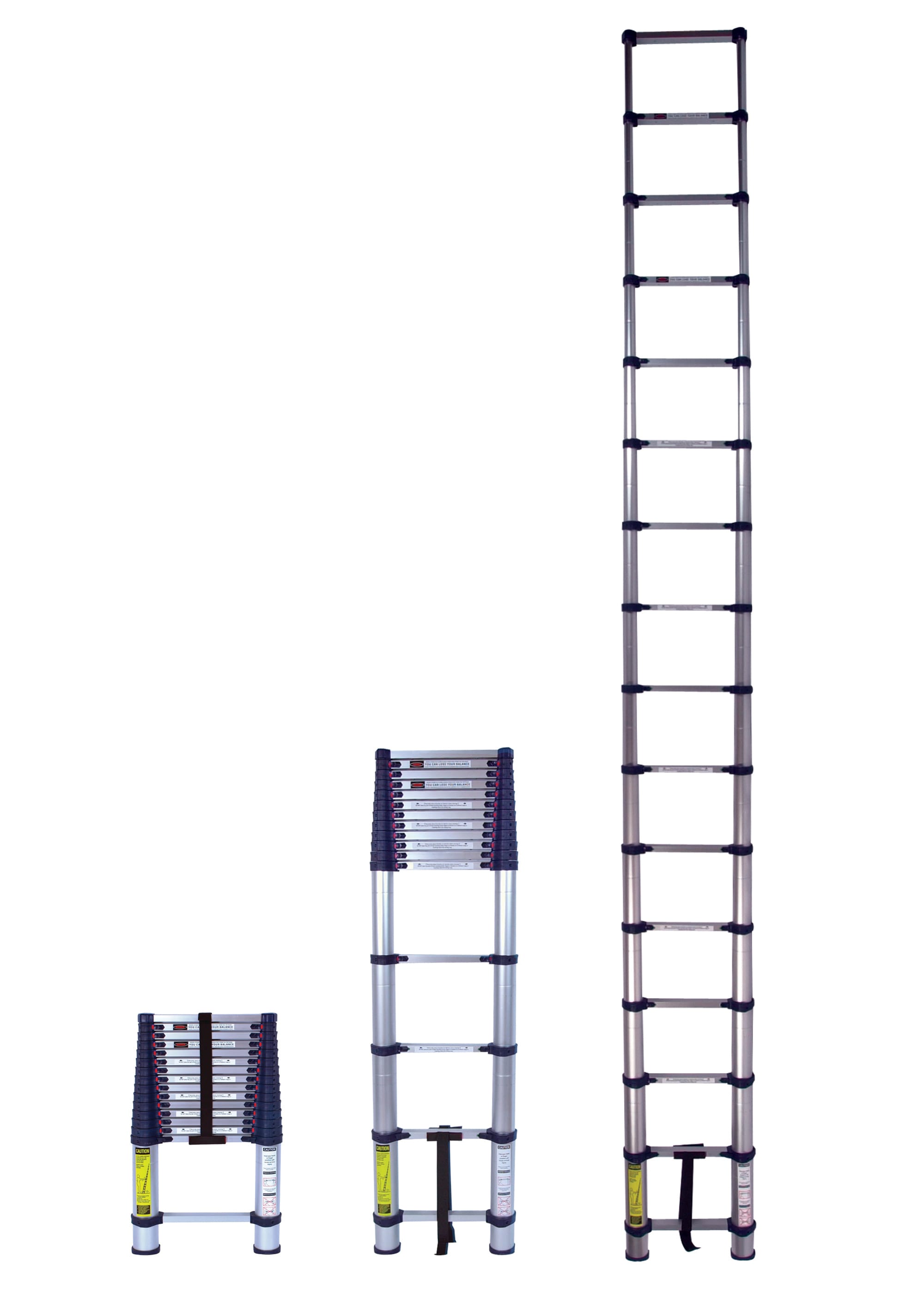 Escalera de extensión telescópica Xtend+Climb 785P+ de aluminio tipo 1 - Certificada por ANSI, 15.5 pies (altura de alcance de 19.5 pies) y capacidad de carga de 250 libras.
