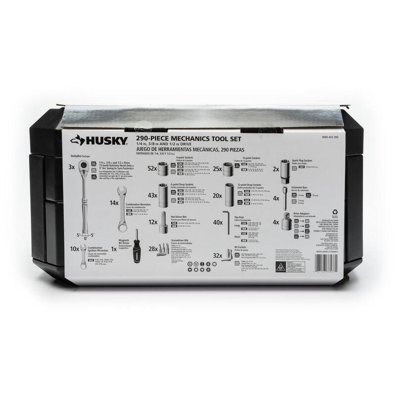 Juego de herramientas mecánicas Husky (316 piezas) - H316MTSCB