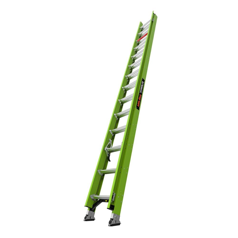 Escalera telescópica de extensión Little Giant Ladders HyperLite M28 de 28.0 pies (27.4 pies de altura máxima) Tipo 1A de fibra de vidrio con capacidad de carga de 300 lbs. Modelo 18728
