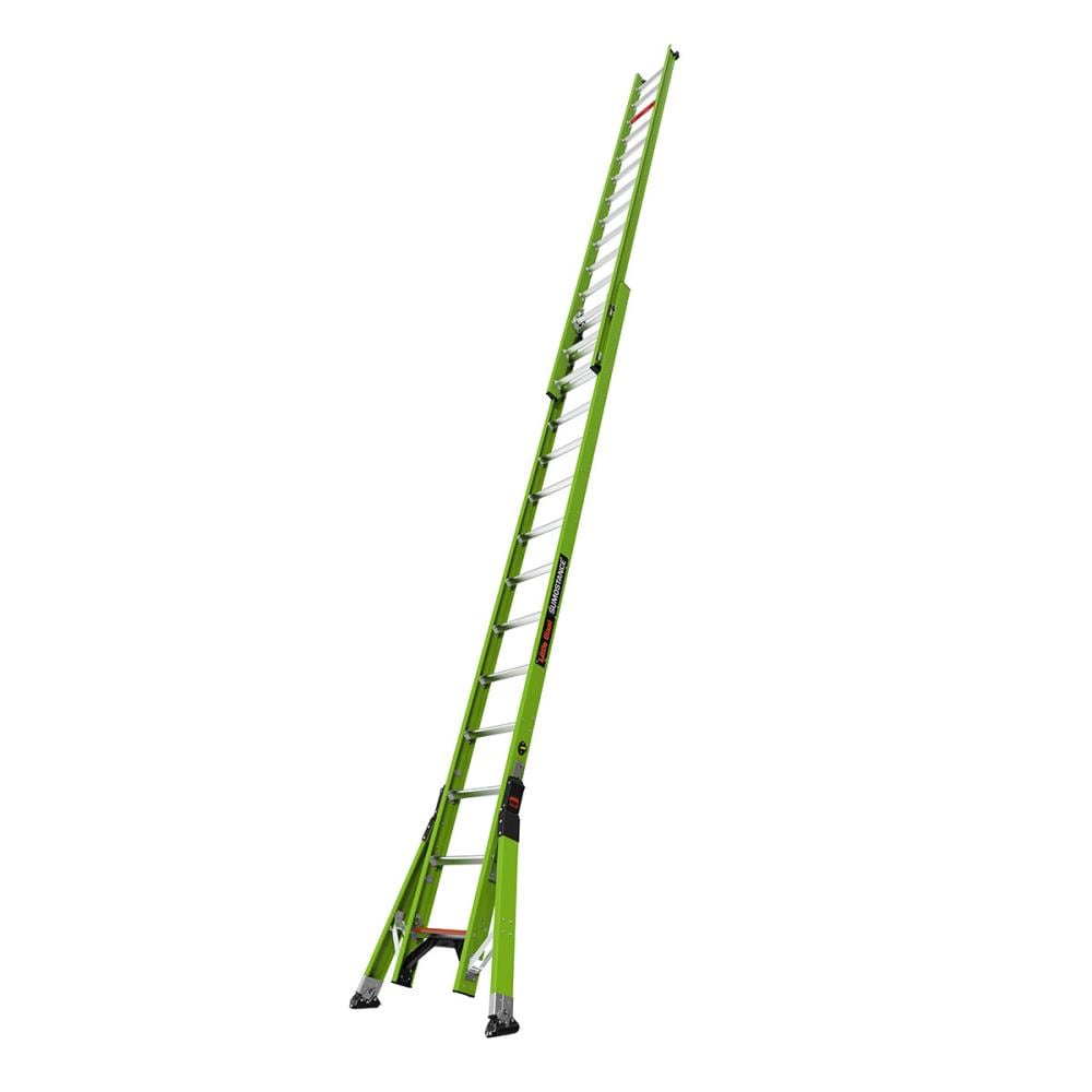 Escalera Extensible de Fibra de Vidrio Little Giant Ladders Sumostance M28 de 28 pies (Altura de Alcance de 27.5 pies) Tipo 1AA - Capacidad de Carga de 375 libras. Escalera de Extensión Telescópica 17228