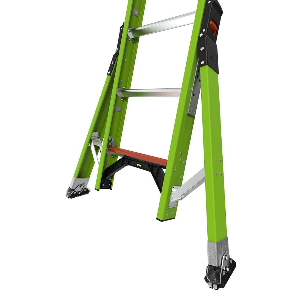 Escalera Extensible de Fibra de Vidrio Little Giant Ladders Sumostance M28 de 28 pies (Altura de Alcance de 27.5 pies) Tipo 1AA - Capacidad de Carga de 375 libras. Escalera de Extensión Telescópica 17228