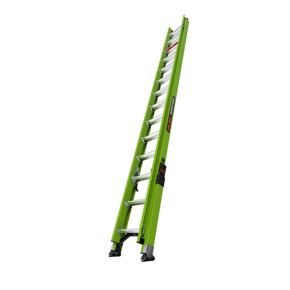 Escalera Extensible de Fibra de Vidrio Little Giant Ladders Sumostance M28 de 28 pies (Altura de Alcance de 27.5 pies) Tipo 1AA - Capacidad de Carga de 375 libras. Escalera de Extensión Telescópica 17228