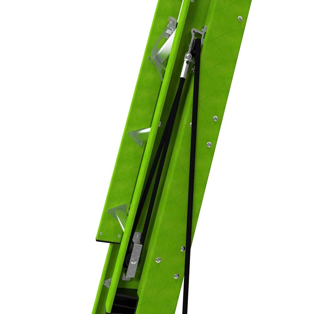 Escalera de extensión telescópica Little Giant Ladders Sumostance M24 de 24.0 pies (altura alcanzable de 23.6 pies) de fiberglass Tipo 1AA - Capacidad de carga de 375 lbs. Modelo 17224.