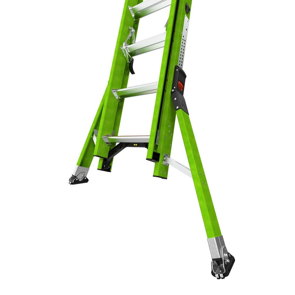 Escalera de extensión telescópica Little Giant Ladders Sumostance M24 de 24.0 pies (altura alcanzable de 23.6 pies) de fiberglass Tipo 1AA - Capacidad de carga de 375 lbs. Modelo 17224.