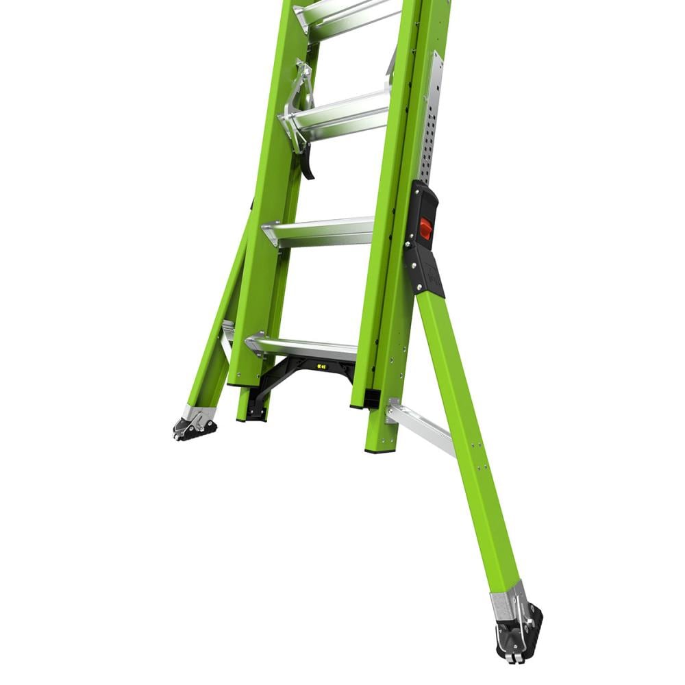Escalera de extensión telescópica Little Giant Ladders Sumostance M24 de 24.0 pies (altura alcanzable de 23.6 pies) de fiberglass Tipo 1AA - Capacidad de carga de 375 lbs. Modelo 17224.